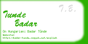 tunde badar business card